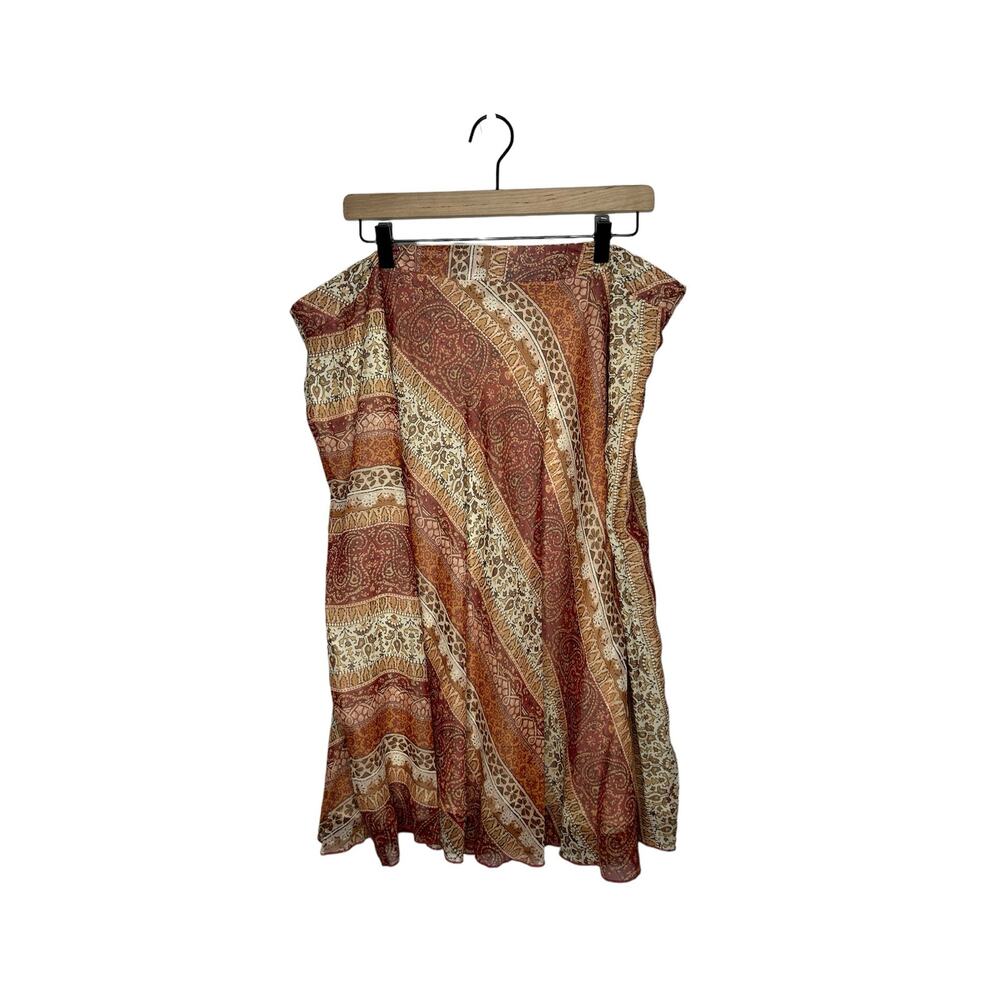 NEW Laura Ashley Summer Gold Sunkist print a-line skirt size‎ 20W womens